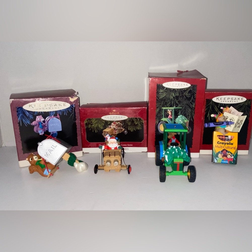4 Hallmark Christmas Ornaments Bundle